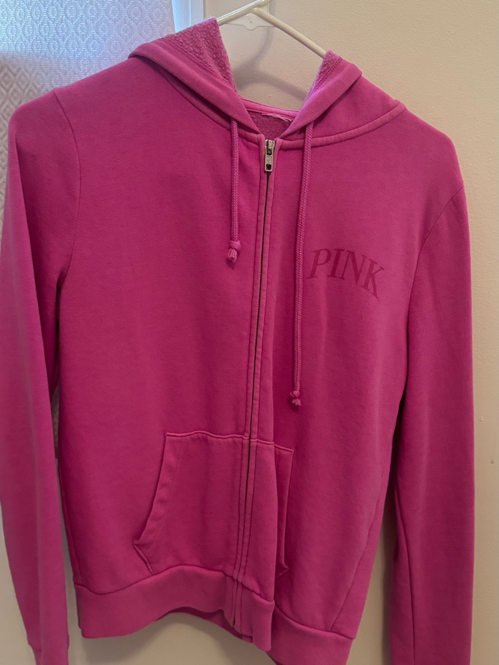 PINK Victoria's Secret Girls' Zip-Up Hoodie in Hot Pink